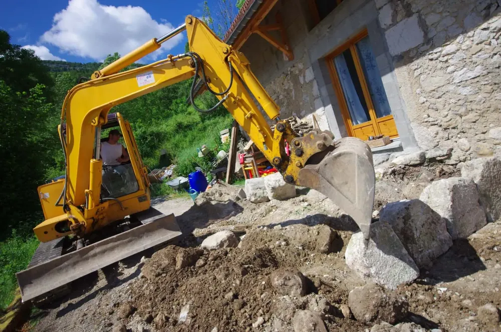Enrochement près de Andrézieux-Bouthéon